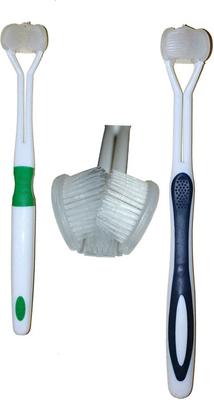 Show full view: HDP Triple Side Dog Toothbrush, 2 count, Large slide 3 of 5