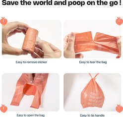 Deo Doo Dog Poop Bag Dispenser with Bags & Handles, 108 count, Peach Scented slide 2 of 5
