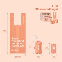 Deo Doo 2 Dog Poop Bag Dispensers with Bags & Handles, 720 count, Peach Scented slide 2 of 5