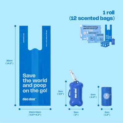 Show full view: Deo Doo Dog Poop Bag Dispenser with Bags & Handles, 108 count, Iris Scented slide 3 of 5