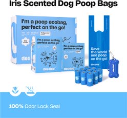 Deo Doo Dog Poop Bags with Handles, Iris Scented, 360 count slide 2 of 5