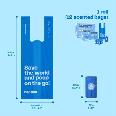 Show full view: Deo Doo Dog Poop Bags with Handles, Iris Scented, 360 count slide 5 of 6