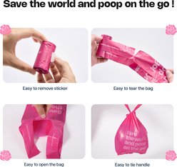 Deo Doo 2 Dog Poop Bag Dispensers with Bags & Handles, 720 count, Rose Scented slide 2 of 5