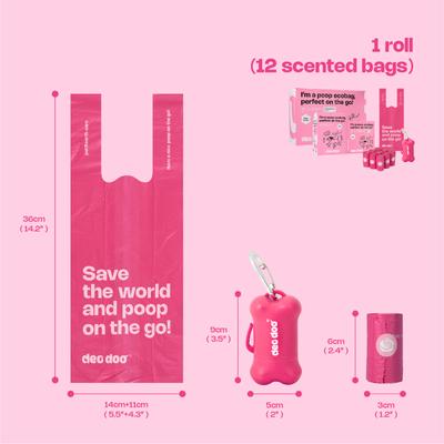 Show full view: Deo Doo 2 Dog Poop Bag Dispensers with Bags & Handles, 720 count, Rose Scented slide 3 of 5