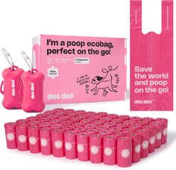 Deo Doo 2 Dog Poop Bag Dispensers with Bags & Handles, 720 count, Rose Scented slide 1 of 5