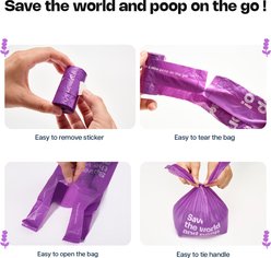 Deo Doo Dog Poop Bag Dispenser with Bags & Handles, 108 count, Lavender Scented slide 2 of 5