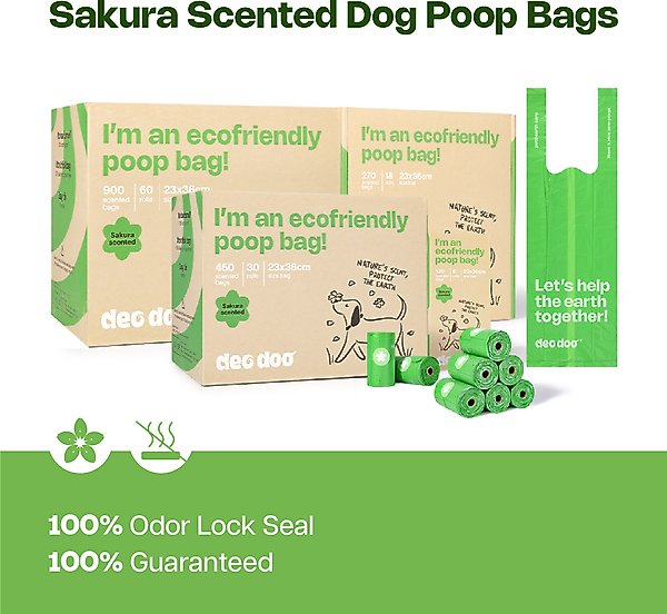 Show full view: Deo Doo Dog Poop Bags with Handles, Sakura Scented, 120 count slide 5 of 5