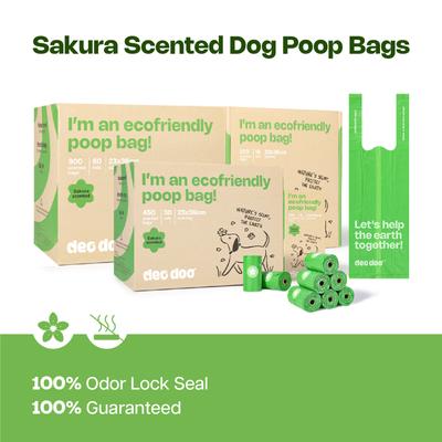 Show full view: Deo Doo Dog Poop Bags with Handles, Sakura Scented, 120 count slide 6 of 6