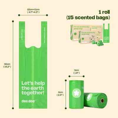 Show full view: Deo Doo Dog Poop Bags with Handles, Sakura Scented, 120 count slide 4 of 6