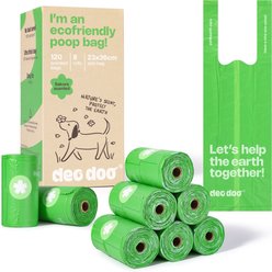 Deo Doo Dog Poop Bags with Handles, Sakura Scented, 120 count