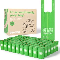 Deo Doo Dog Poop Bags with Handles, Sakura Scented, 900 count