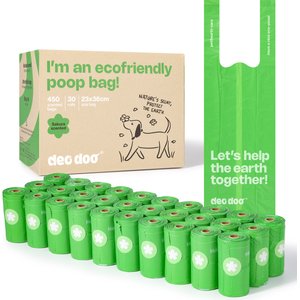 Deo Doo Dog Poop Bags with Handles, Sakura Scented, 450 count