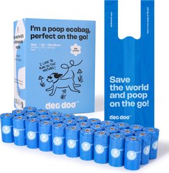 Deo Doo Dog Poop Bags with Handles, Iris Scented, 360 count