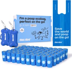 Deo Doo Dog Poop Bag Dispensers with Bags & Handles, 720 count, Iris Scented