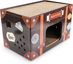 allforpaws Vintage Happy Go Lucky Scratcher Cat Toy with Catnip, Multicolor, 17.7 x 11.4 x 11.2-in slide 2 of 9