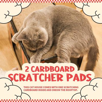 Show full view: allforpaws Vintage Happy Go Lucky Scratcher Cat Toy with Catnip, Multicolor, 17.7 x 11.4 x 11.2-in slide 3 of 10