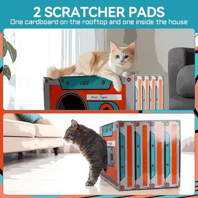 Show full view: allforpaws Vintage Oldtime Mix Tape Cat Toy with Catnip, Multicolor, 17.7 x 11.4 x 11.2-in slide 3 of 10