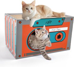 allforpaws Vintage Oldtime Mix Tape Cat Toy with Catnip, Multicolor, 17.7 x 11.4 x 11.2-in