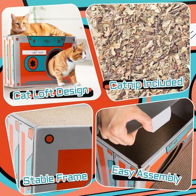 Show full view: allforpaws Vintage Oldtime Mix Tape Cat Toy with Catnip, Multicolor, 17.7 x 11.4 x 11.2-in slide 2 of 10