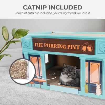 Show full view: allforpaws Vintage The Purring Pint Scratcher Cat Toy with Catnip, Multicolor, 17.7 x 11.4 x 11.2-in slide 6 of 9