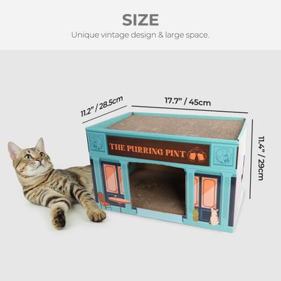 Show full view: allforpaws Vintage The Purring Pint Scratcher Cat Toy with Catnip, Multicolor, 17.7 x 11.4 x 11.2-in slide 8 of 9