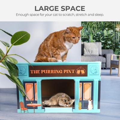 Show full view: allforpaws Vintage The Purring Pint Scratcher Cat Toy with Catnip, Multicolor, 17.7 x 11.4 x 11.2-in slide 2 of 9