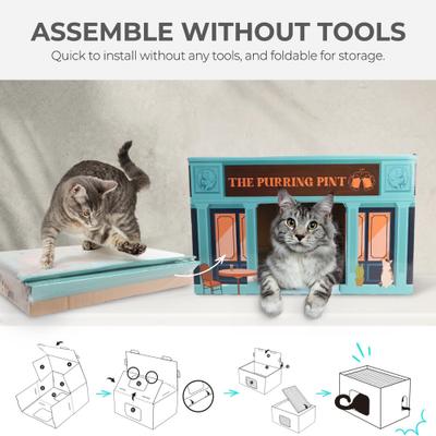 Show full view: allforpaws Vintage The Purring Pint Scratcher Cat Toy with Catnip, Multicolor, 17.7 x 11.4 x 11.2-in slide 4 of 9