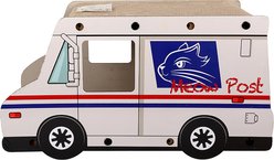 allforpaws Vintage Cat Postal Car Toy with Catnip, Multicolor, 21.6 x 9 x 11.8-in