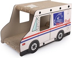 allforpaws Vintage Cat Postal Car Toy with Catnip, Multicolor, 21.6 x 9 x 11.8-in slide 2 of 2