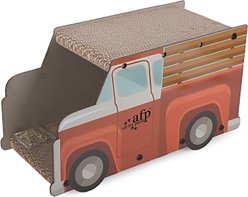 allforpaws Pick Up Truck Cat Toy with Catnip, Multicolor, 22 x 9.1 x 11.8-in