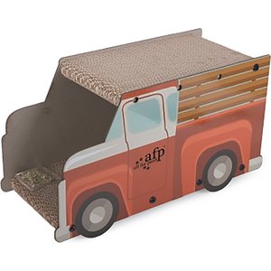 allforpaws Pick Up Truck Cat Toy with Catnip, Multicolor, 22 x 9.1 x 11.8-in
