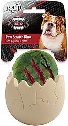 allforpaws My T-Rex Paw Scratch Dino Dog Chew Toy, Multicolor, 3.1 x 3.1 x 4-in slide 2 of 5