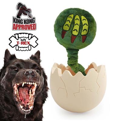 Show full view: allforpaws My T-Rex Active Claw Dino Dog Chew Toy, Multicolor, 3.1 x 3.1 x 4-in slide 2 of 5