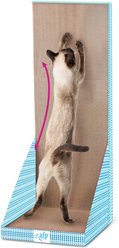 allforpaws Modern Keep Clean Wall Cat Scratcher Toy with Catnip, Blue, 13.7 x 12.6 x 35.14-in slide 2 of 6