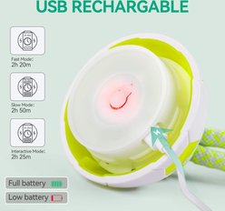 allforpaws Interactive Dog Spinning Soccer Ball Toy, Green, 3.5 x 3.5 x 9.8-in slide 2 of 7