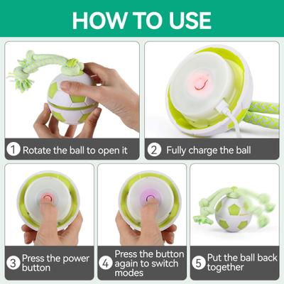 Show full view: allforpaws Interactive Dog Spinning Soccer Ball Toy, Green, 3.5 x 3.5 x 9.8-in slide 6 of 8