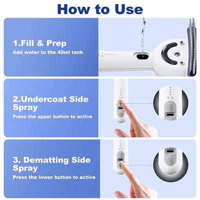 Show full view: Pawward 3-in-1 Dual Sided Pet Dog & Cat Spray Brush slide 5 of 7
