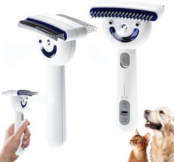 Pawward 3-in-1 Dual Sided Dog & Cat Grooming Kit with Dematting Rake Rotating Pins Undercoat Remover & Mist Spray