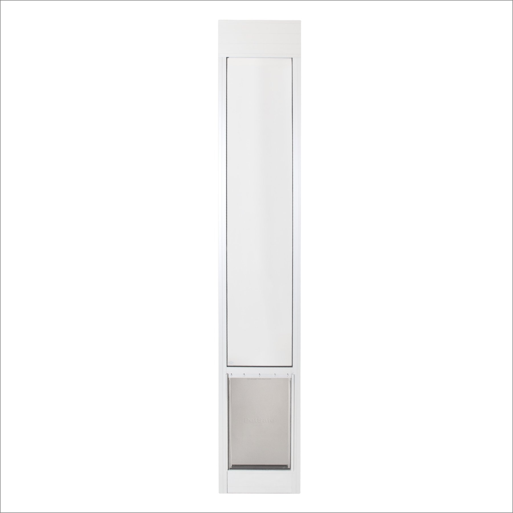 PetSafe Sliding 80 11/16-in Glass Pet Door, White, Small