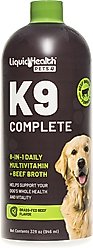 Liquid Health Pets K9 Complete 8-in-1 Bacon Flavor Supplement for Dogs, 32-fl oz bottle