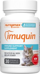 Nutramax Imuquin with Beta Glucans, Marine Lipids, Vitamins & Minerals Sprinkle Capsules Immune Supplement for Cats, 30 count slide 1 of 9