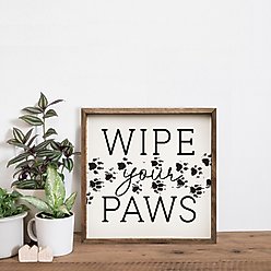 Kendrick Wipe Your Paws Wall Décor, White, 24 x 24-in slide 2 of 3