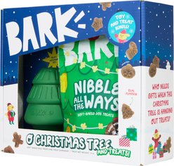 BARK O' Christmas Tree Treat Dispensing Dog Chew Toy, Green