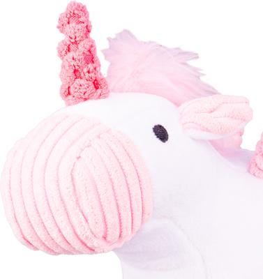 Show full view: PAWTY TOYS Unicorn Snuffle Treat Slot Squeaky Plush Dog Toy slide 3 of 6