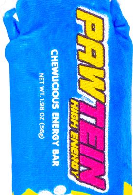 Show full view: PAWTY TOYS Pawtein Bar with Treat Slot Snuffle Squeaky Plush Dog Toy slide 5 of 6