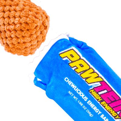 Show full view: PAWTY TOYS Pawtein Bar with Treat Slot Snuffle Squeaky Plush Dog Toy slide 4 of 6