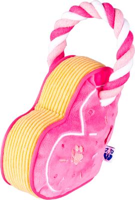 Show full view: PAWTY TOYS Love Heart with Tug Rope Plush Dog Toy slide 2 of 6