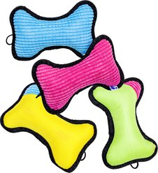 PAWTY TOYS Bone Tug Chew Dog Toy, Yellow/Blue slide 2 of 2