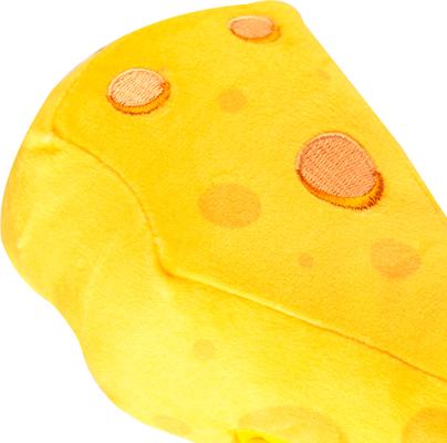 Show full view: PAWTY TOYS Cheese with Treat Slot Plush Dog Toy slide 5 of 5
