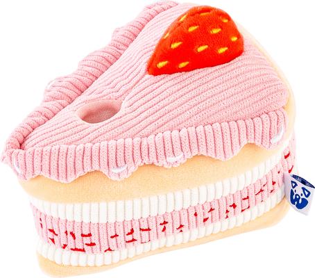 Show full view: PAWTY TOYS Birthday Cake Tug Rope Squeaky Plush Interactive Dog Toy, White/Blue slide 4 of 4